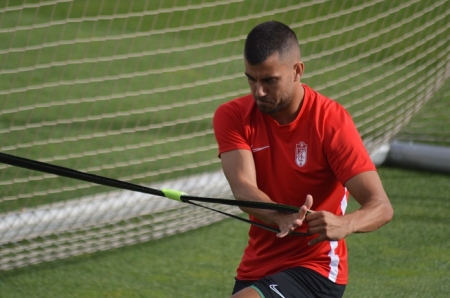 Fede Vico en una sesión de entrenamientos de la presente pretemporada (Foto: José Velasco)