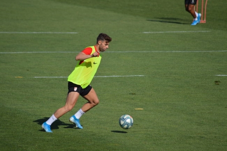 Rodri, en su último entrenamiento como rojiblanco (GRJ)