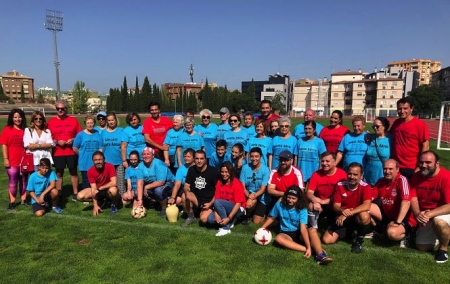 Participantes en el `5º Partido de Fútbol por el Entendimiento` que enfrenta a las mujeres de Santa Adela contra los políticos de la ciudad de Granad (GRANADA PARALÍMPICA). Participantes en el `5º Partido de Fútbol por el Entendimiento` que enfrenta a las mujeres de Santa Adela contra los políticos de la ciudad de Granad (GRANADA PARALÍMPICA).