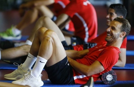 Los titulares han trabajado en el gimnasio (P.VILLOSLADA GCF)