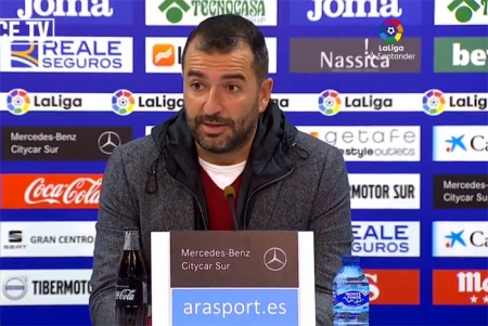 Diego Martínez, entrenador del Granada CF, en la rueda de prensa tras el partido ante el Getafe (LA LIGA) Diego Martínez, entrenador del Granada CF, en la rueda de prensa tras el partido ante el Getafe (LA LIGA)