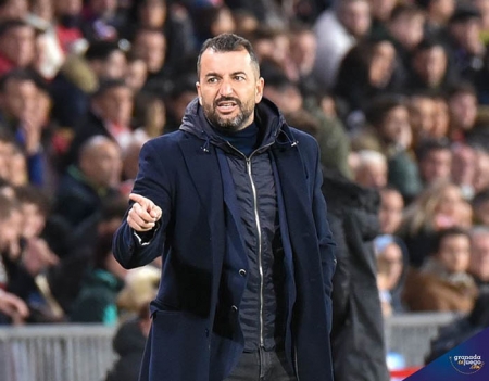 Diego Martínez, entrenador del Granada CF, en un momento del partido ante el At. Madrid (JOSÉ M. BALDOMERO) Diego Martínez, entrenador del Granada CF, en un momento del partido ante el At. Madrid (JOSÉ M. BALDOMERO)