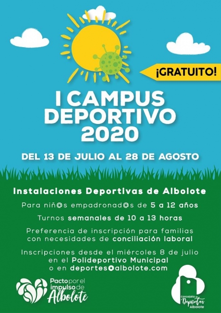 Cartel del Campus Deportivo de verano (AYTO. ALBOLOTE) Cartel del Campus Deportivo de verano (AYTO. ALBOLOTE)