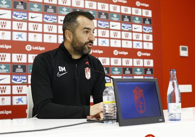 Diego Martínez, en rueda de prensa (P.VILLOSLADA GCF)