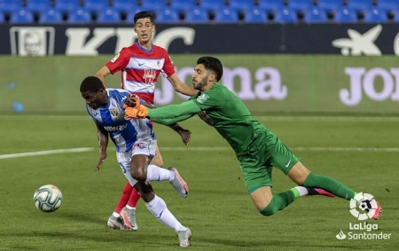 Rui Silva, durante un lance del partido ante el Leganés, donde detuvo un penalti decisivo (LALIGA) Rui Silva, durante un lance del partido ante el Leganés, donde detuvo un penalti decisivo (LALIGA)