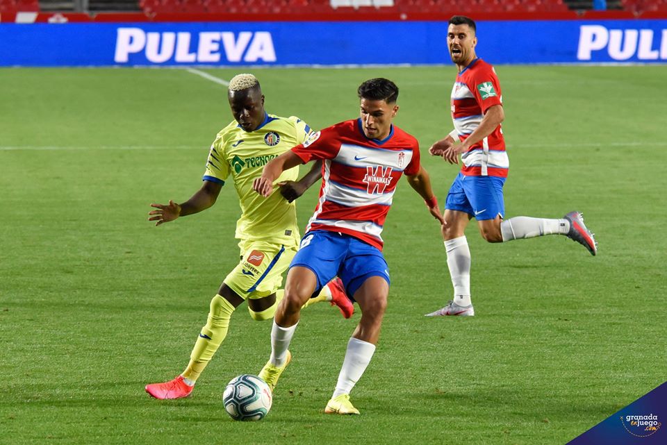 Antoñín, en su debut en Primera ante el Getafe (GRJ)