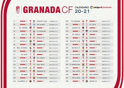 Calendario completo de LaLiga 2020/21 (GCF)