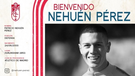 Nehuén Pérez jugará cedido en el Granada hasta final de temporada (GCF)