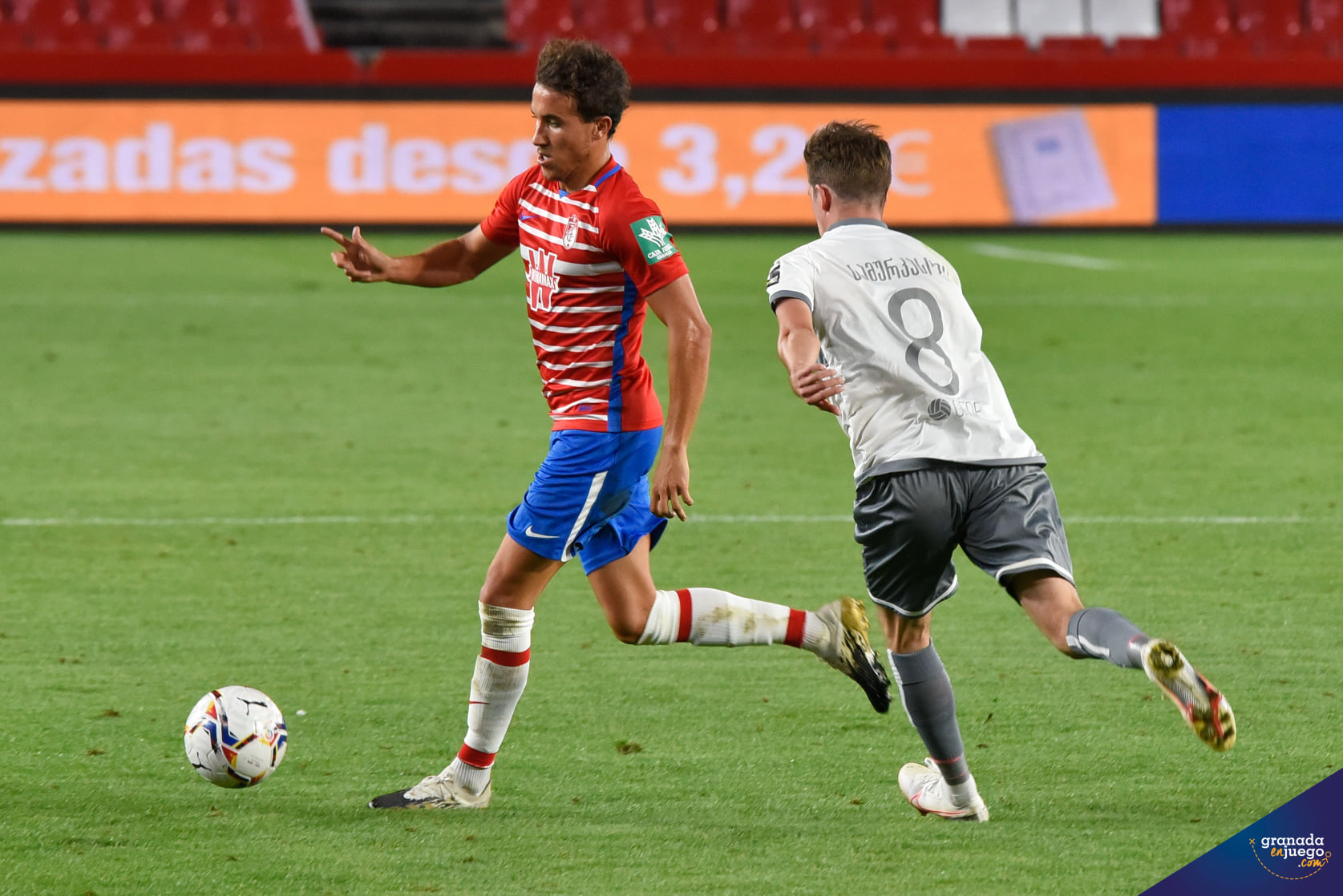 Luis Milla, durante el choque europeo ante el Lokomotivi Tbilisi en `Los Cármenes´ (GCF)
