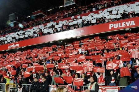 Las gradas del `Nuevo Los Cármenes´ se llenaron en su último partido a puerta abierta (JOSÉ M. BALDOMERO) Las gradas del `Nuevo Los Cármenes´ se llenaron en su último partido a puerta abierta (JOSÉ M. BALDOMERO)