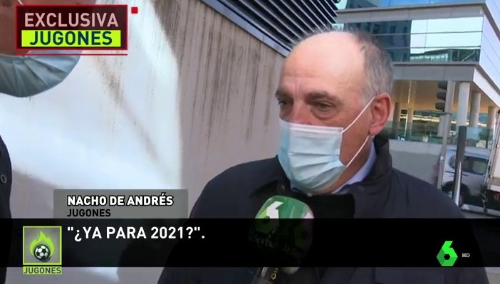 Javier Tebas se expresó en `Jugones´ acerca de la vuelta del público a los estadios (LA SEXTA)