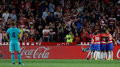 El Granada vivió una noche mágica ante el Barcelona la campaña pasada (REUTERS)