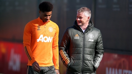 Rashford, junto a su técnico, es la principal duda que baraja el Manchester de cara al partido de mañana (MANCHESTER UNITED) Rashford, junto a su técnico, es la principal duda que baraja el Manchester de cara al partido de mañana (MANCHESTER UNITED)