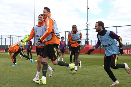 Imagen del entrenamiento de esta mañana del Manchester United (MANCHESTER UNITED) Imagen del entrenamiento de esta mañana del Manchester United (MANCHESTER UNITED)