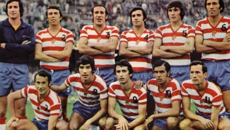 Alineación del glorioso Granada `Matagigantes´ de la primera mitad de los 70 (MUNDO DEPORTIVO)