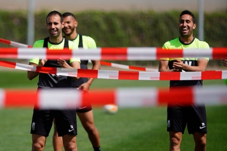 Imagen del entrenamiento de hoy en la Ciudad Deportiva (PEPE VILLOSLADA / GCF)