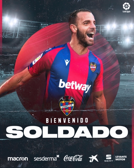 Soldado ya es futbolista del Levante para las próximas dos temporadas (LEVANTE UD) Soldado ya es futbolista del Levante para las próximas dos temporadas (LEVANTE UD)