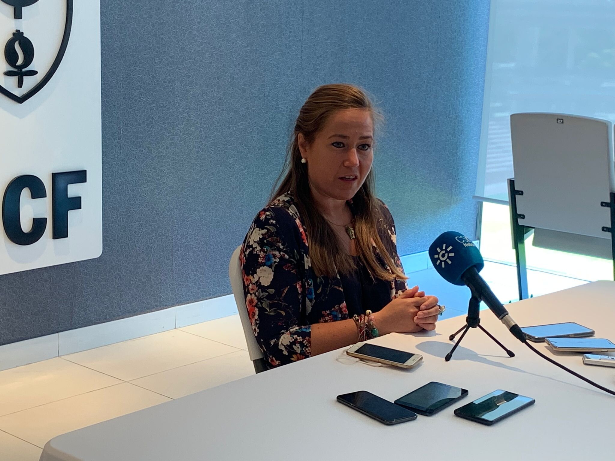 Patricia Rodríguez, durante el encuentro con los medios de comunicación (JOSÉ VELASCO / GRJ)