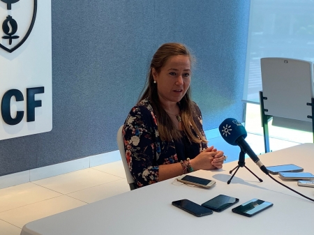 Patricia Rodríguez, durante el encuentro con los medios de comunicación (JOSÉ VELASCO / GRJ)
