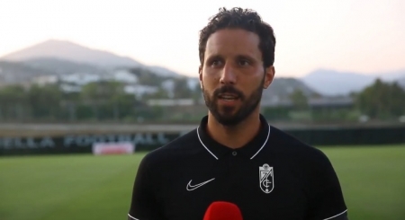 Germán Sánchez, al término del encuentro ante la Balompédica Linense en el Marbella Football Center (GCF TV)