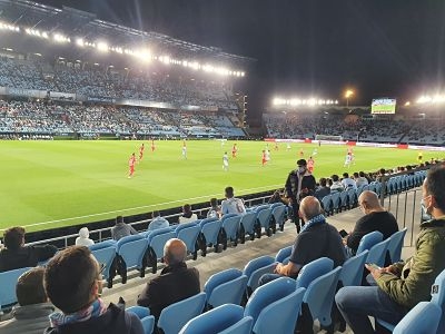 Imagen compartida por Roberto Fernández durante el encuentro entre el Celta y el Granada en `Balaídos` (TWITTER @ROBERTOFA13)