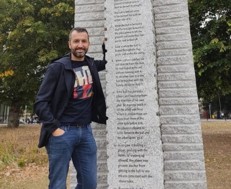 Diego Martínez, en una de sus visitas futbolísticas recientes en Londres (IG) Diego Martínez, en una de sus visitas futbolísticas recientes en Londres (IG)