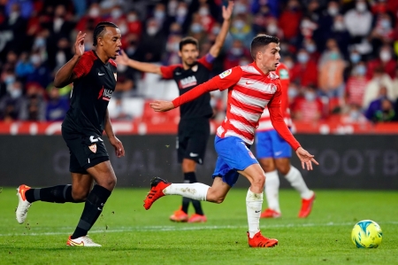 Soro, durante el encuentro ante el Sevilla en el `Nuevo Los Cármenes` (PEPE VILLOSLADA / GCF) Soro, durante el encuentro ante el Sevilla en el `Nuevo Los Cármenes` (PEPE VILLOSLADA / GCF)