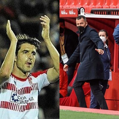 Lucena y Diego Martínez, en sus últimos partidos como granadinistas (M.A. MOLINA / MARCA y JOSÉ M. BALDOMERO)
