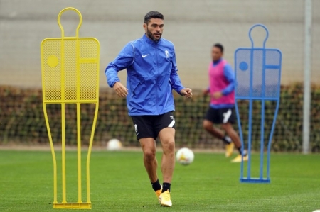 Jorge Molina, durante la última sesión antes del Granada - Levante (PEPE VILLOSLADA / GCF) Jorge Molina, durante la última sesión antes del Granada - Levante (PEPE VILLOSLADA / GCF)