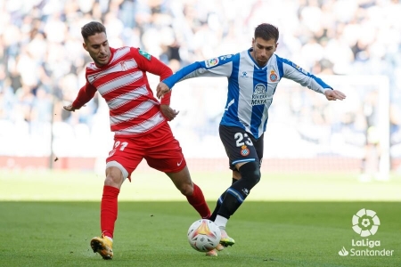 Rubén Rochina, durante un lance del partido ante el Espanyol (LALIGA) Rubén Rochina, durante un lance del partido ante el Espanyol (LALIGA)