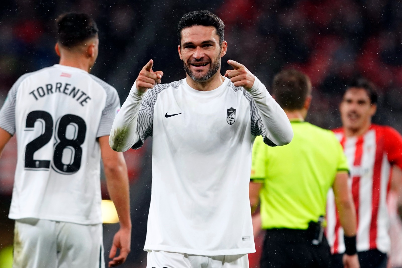 Jorge Molina celebra su gol ante el Athletic en San Mamés (PEPE VILLOSLADA / GCF)