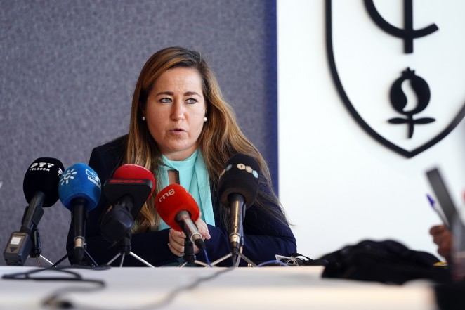 Patricia Rodríguez, durante el encuentro informativo con los medios de comunicación (GCF)