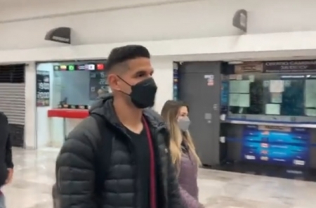 Luis Abram, a su llegada al Aeropuerto de Ciudad de México (CARLOS CÓRDOVA) Luis Abram, a su llegada al Aeropuerto de Ciudad de México (CARLOS CÓRDOVA)