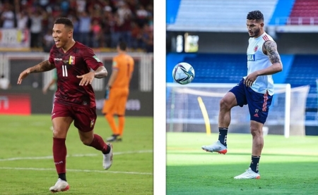Machis y Luis Suárez, con Venezuela y Colombia, respectivamente (FVF / FCF) Machis y Luis Suárez, con Venezuela y Colombia, respectivamente (FVF / FCF)