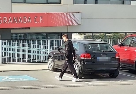 Monchu, a su llegada a la Ciudad Deportiva este lunes (FRAN CALVO)