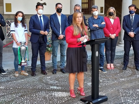 Patricia Rodríguez, en un acto anterior en el ayuntamiento (FRAN CALVO)