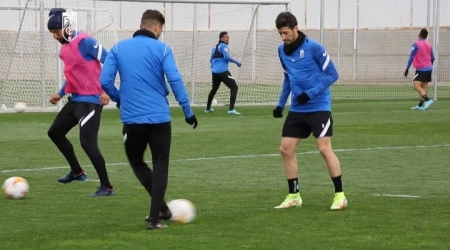 Escudero, durante el entrenamiento de este viernes en la Ciudad Deportiva (GCF TV) Escudero, durante el entrenamiento de este viernes en la Ciudad Deportiva (GCF TV)