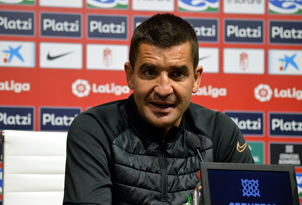 Rubén Torrecilla, en la rueda de prensa previa al partido contra el Elche (JAVIER PALMA)