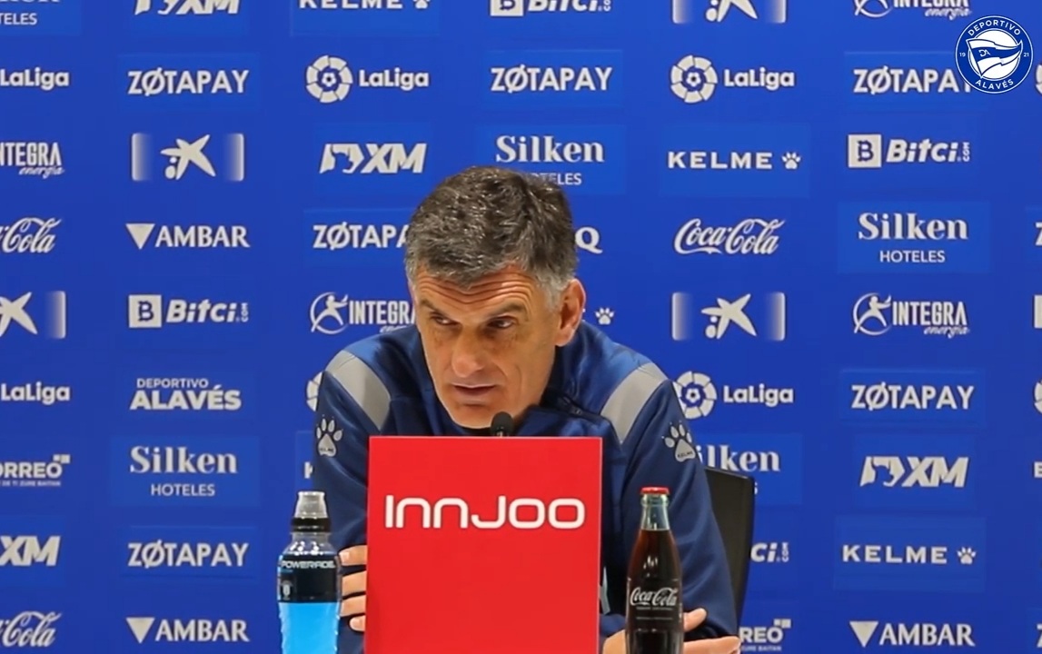 José Luis Mendilibar, en la rueda de prensa previa al choque frente al Granada (DEPORTIVO ALAVÉS)