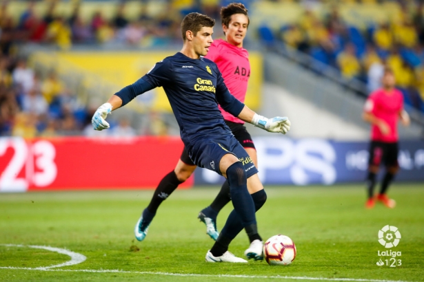 Raúl Fernández, en un partido con su actual equipo (LALIGA)