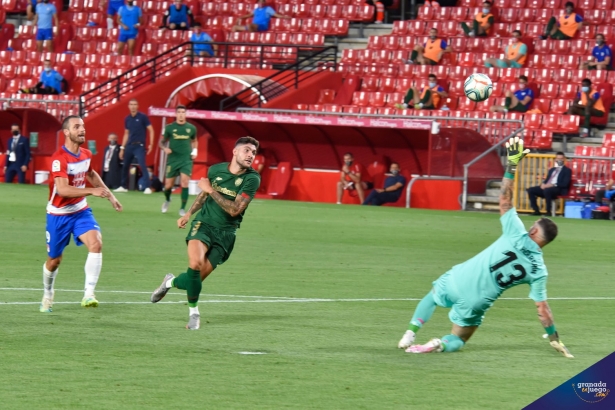 Soldado, en el momento de marcar contra el Athletic en el partido de la temporada 2019/20 (JOSÉ M. BALDOMERO)