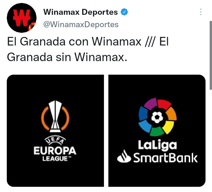 Tweet de Winamax dedicado al descenso del Granada CF (TWITTER)