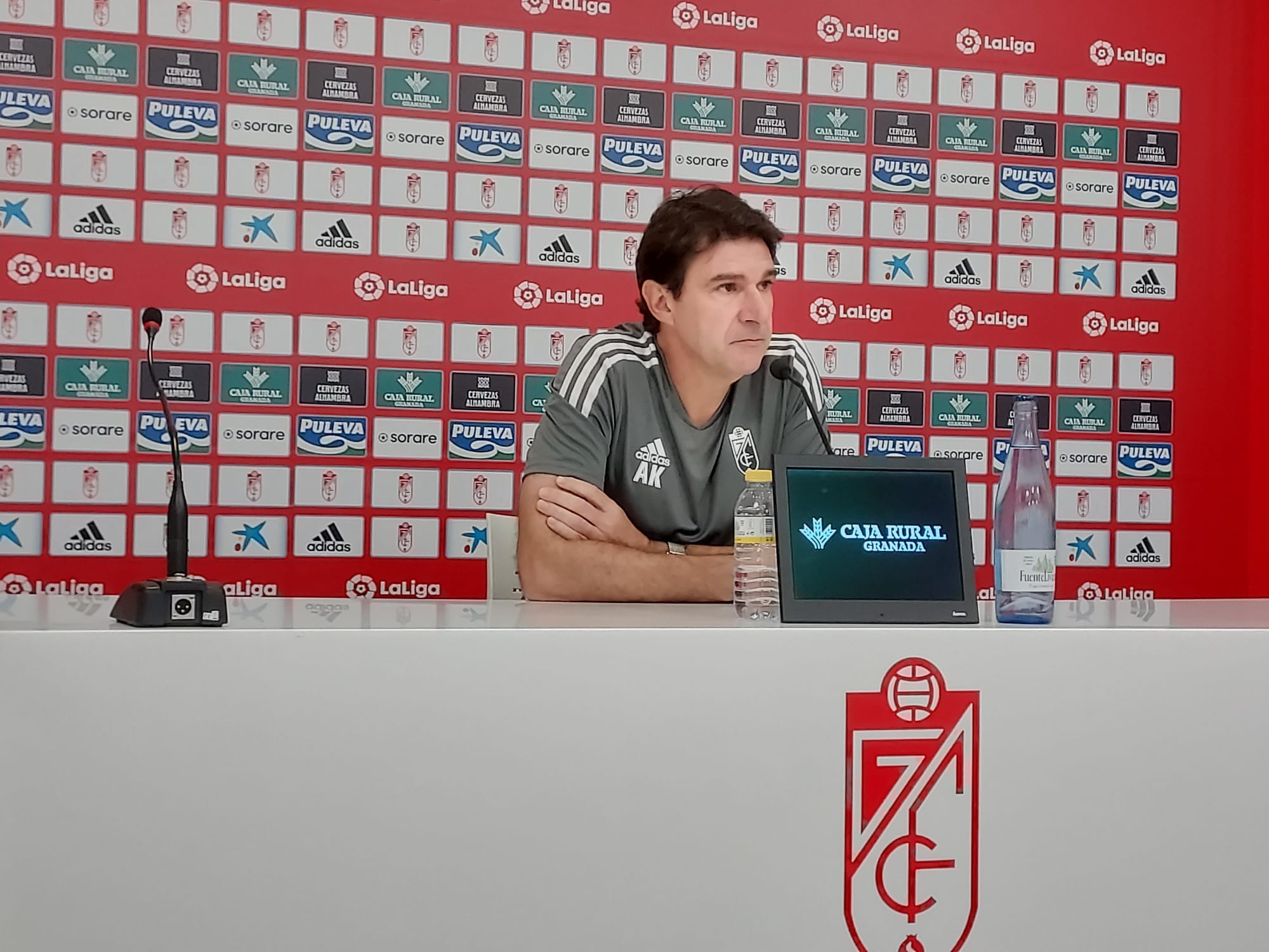 Aitor Karanka, en la rueda de prensa previa al encuentro frente al Racing (FRAN CALVO)