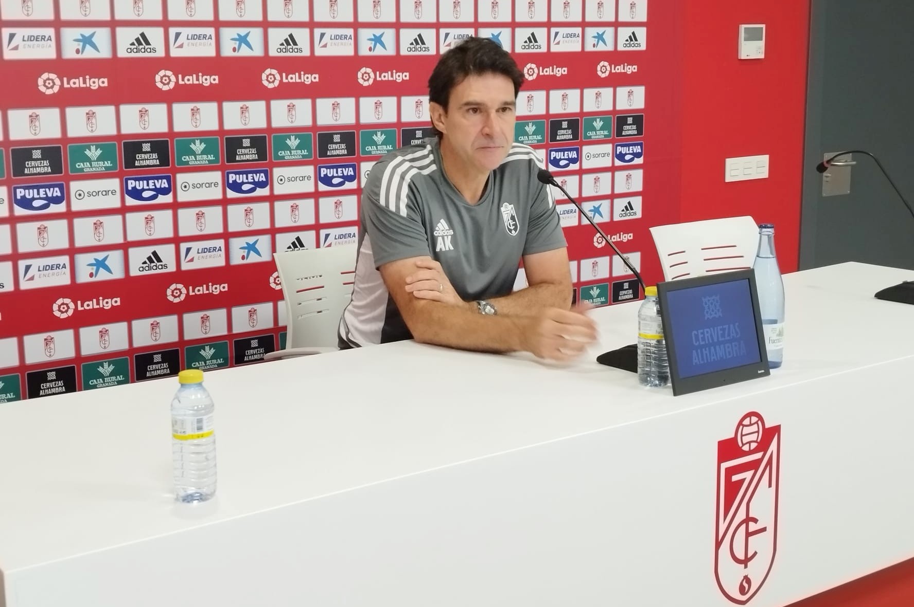 Aitor Karanka, en la sala de prensa de la Ciudad Deportiva este sábado (FRAN CALVO)