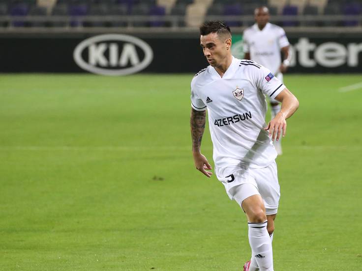 Jaime Romero, en un partido con el Qarabag (DEFODI IMAGES)