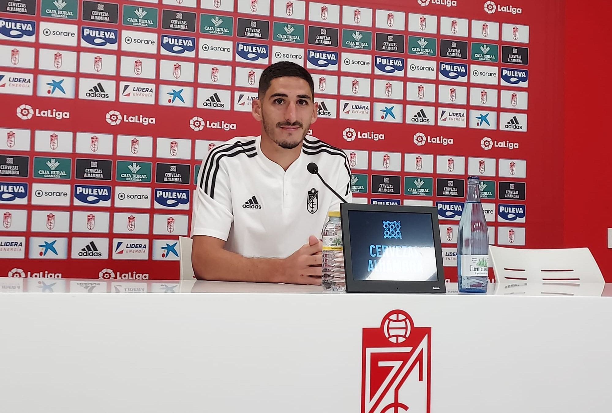 Yann Bodiger, en la sala de prensa de la Ciudad Deportiva (FRAN CALVO)