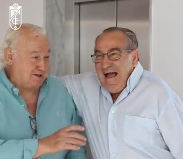 Enrique Porta y Pepe Macanás, sonrientes en la Ciudad Deportiva (GCF TV)