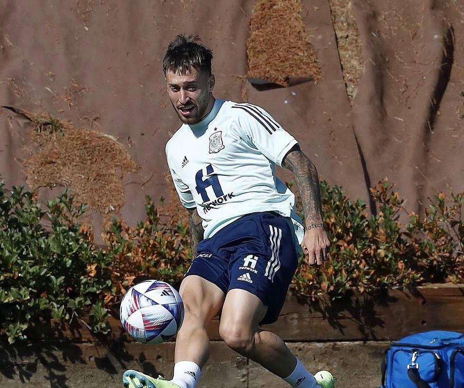 Ricard Sánchez, en un entrenamiento reciente con la Selección Sub-21 (RFEF)