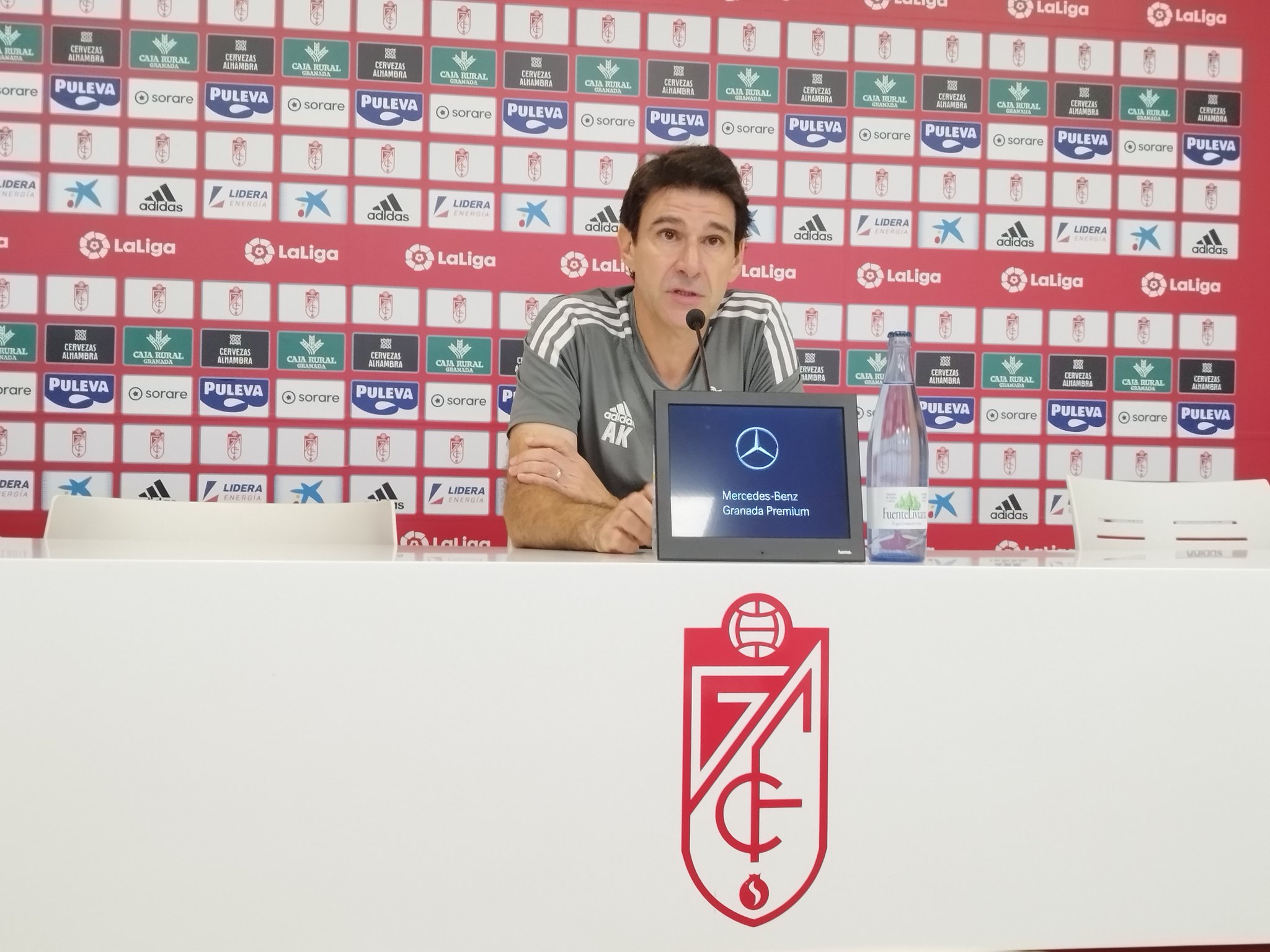 Aitor Karanka, en la sala de prensa de la Ciudad Deportiva este jueves (FRAN CALVO)