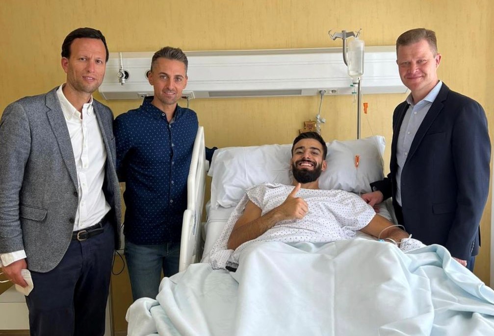 André Ferreira, tras ser intervenido de su lesión (GCF)